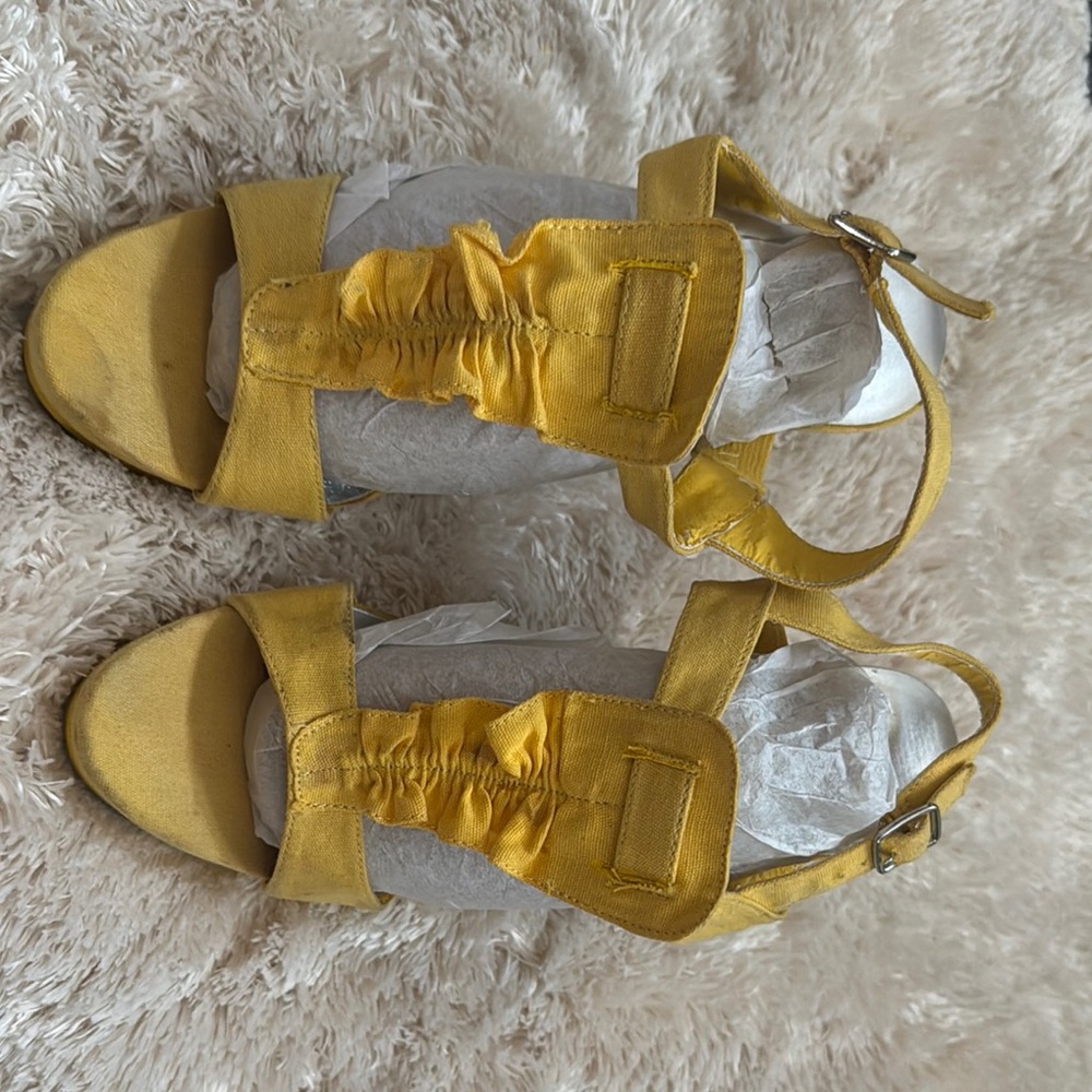 Yellow Strappy Sandals